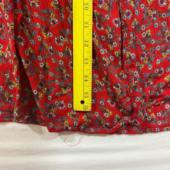 Free People Red Floral Boho Dress Sleeveless Medium Women’s Dress - Picture 7 of 9